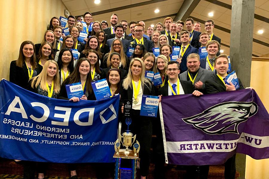 The 足彩平台 Collegiate DECA chapter earned 150 awards at the 2020 State Conference